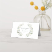 Carte De Placement Mariage fleuri Feuille Eucalyptus vert (Dos)
