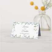 Carte De Placement Mariage Fleurie Aquarelle Lilas (Dos)