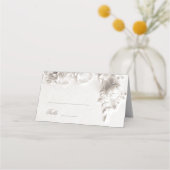 Carte De Placement Mariage Fleurs 3D Blanches (Devant)