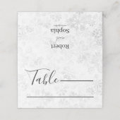 Carte De Placement Mariage Flocon de Neige d'Hiver (Extérieur déplié)