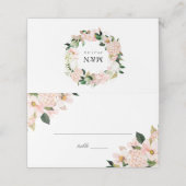 Carte De Placement Mariage floral à ressort (Extérieur déplié)