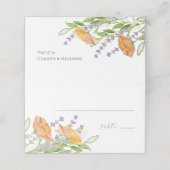 Carte De Placement Mariage floral aquarelle (Extérieur déplié)