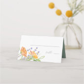 Carte De Placement Mariage floral aquarelle (Devant)