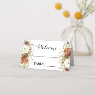 Carte De Placement Mariage floral automne