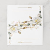 Carte De Placement Mariage Floral bio rose or (Extérieur déplié)