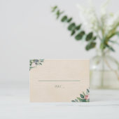 Carte De Placement Mariage floral Blush Sage (Debout devant)