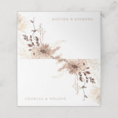 Carte De Placement Mariage floral bohème moderne (Extérieur déplié)