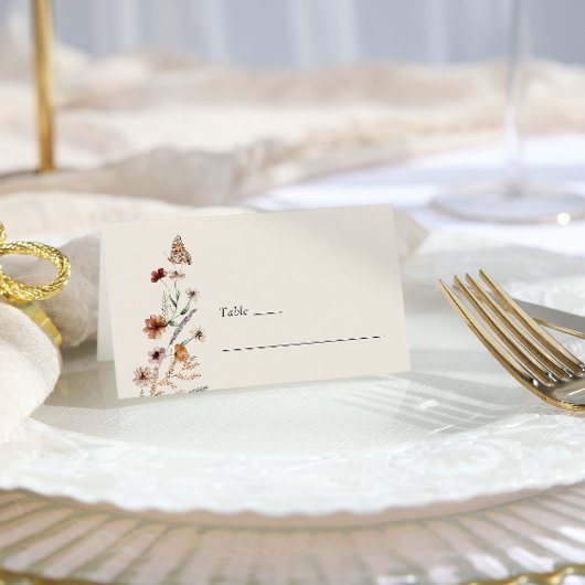 Carte De Placement Mariage Floral Boho