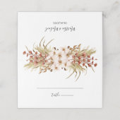 Carte De Placement Mariage floral boho minimal (Extérieur déplié)