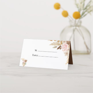 Carte De Placement Mariage floral boho minimal