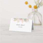 Carte De Placement Mariage floral boho minimal (Dos)