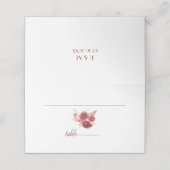 Carte De Placement Mariage floral bourguignon (Extérieur déplié)