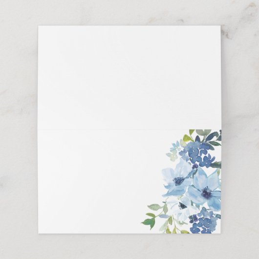 Carte De Placement Mariage floral clair chic (Extérieur déplié)