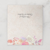 Carte De Placement Mariage floral corail et ivoire (Extérieur déplié)