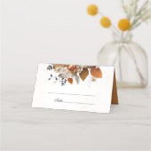 Carte De Placement Mariage floral d'automne du coucher du soleil (Devant)