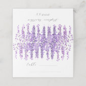 Carte De Placement Mariage floral de Fleur d'Aquarelle de Wisteria (Extérieur déplié)