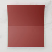 Carte De Placement Mariage floral de la frontière rouge Poinsettia (Intérieur déplié)