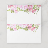 Carte De Placement Mariage Floral de Teinte Rose Foncé et de Verdure (Extérieur déplié)