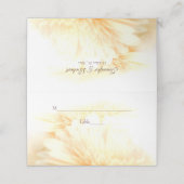 Carte De Placement Mariage Floral d'or (Extérieur déplié)