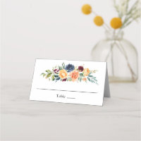 Mariage Floral Élégant Aquarelle Automnal