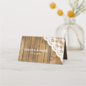 Carte De Placement Mariage floral en dentelle de tournesol (Dos)