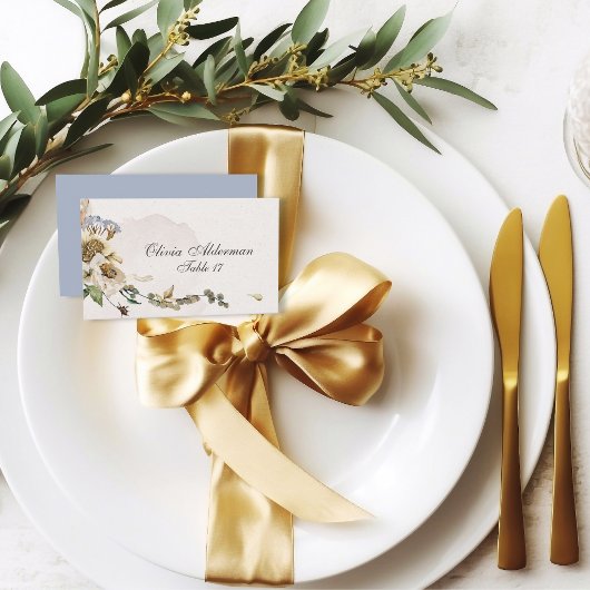 Carte De Placement Mariage Floral Éternel Été Séché Budget