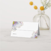 Carte De Placement Mariage Floral Exotique Violet (Devant)