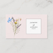 Carte De Placement Mariage Floral Fleur de Champ Simple Moderne (Dos)