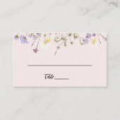 Carte De Placement Mariage Floral Fleur de Champ Simple Moderne (Devant)