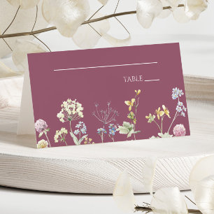 Carte De Placement Mariage Floral Fleurs Sauvages