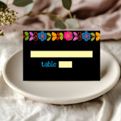 Carte De Placement Mariage floral mexicain moderne