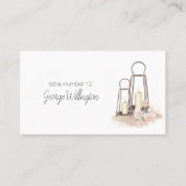 Carte De Placement Mariage floral moderne Boho rose élégant (Devant)
