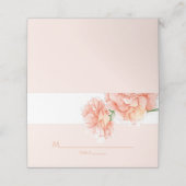 Carte De Placement Mariage floral moderne élégant (Extérieur déplié)