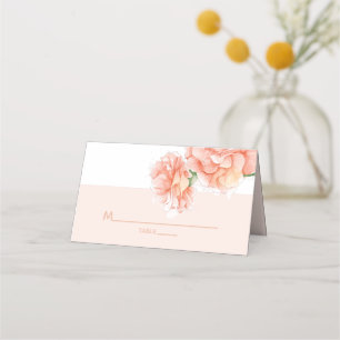 Carte De Placement Mariage floral moderne élégant