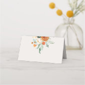 Carte De Placement Mariage Floral Orange Boho Fall (Dos)