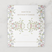 Carte De Placement Mariage floral orange Grace Pastel Blush (Extérieur déplié)