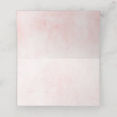 Carte De Placement Mariage floral rose bleu marine (Intérieur déplié)