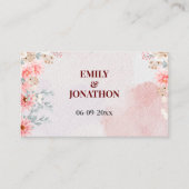 Carte De Placement Mariage floral rose chic (Devant)