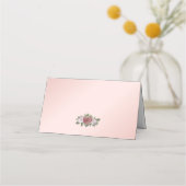 Carte De Placement Mariage floral rose vif (Dos)
