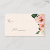Carte De Placement Mariage floral rose vif moderne (Devant)