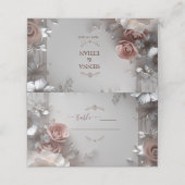 Carte De Placement Mariage floral rustique (Extérieur déplié)