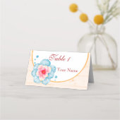 Carte De Placement Mariage floral rustique (Devant)