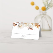 Carte De Placement Mariage floral rustique d'automne (Devant)