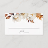 Carte De Placement Mariage floral rustique d'automne (Devant)