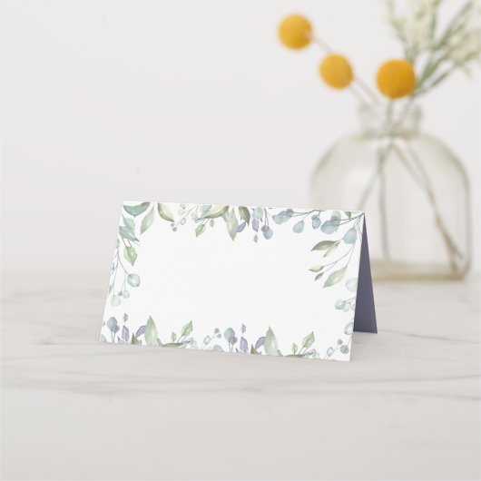 Carte De Placement Mariage floral Sage et Lilac (Devant)