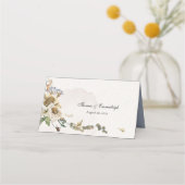 Carte De Placement Mariage Floral Séché Été Éternel (Dos)