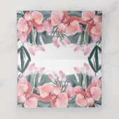 Carte De Placement Mariage floral tropical personnalisé (Intérieur déplié)