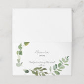 Carte De Placement Mariage Foliage simple Personnalisé Élégant (Extérieur déplié)