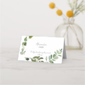 Carte De Placement Mariage Foliage simple Personnalisé Élégant (Devant)