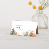 Carte De Placement Mariage forestier d'automne rustique (Devant)